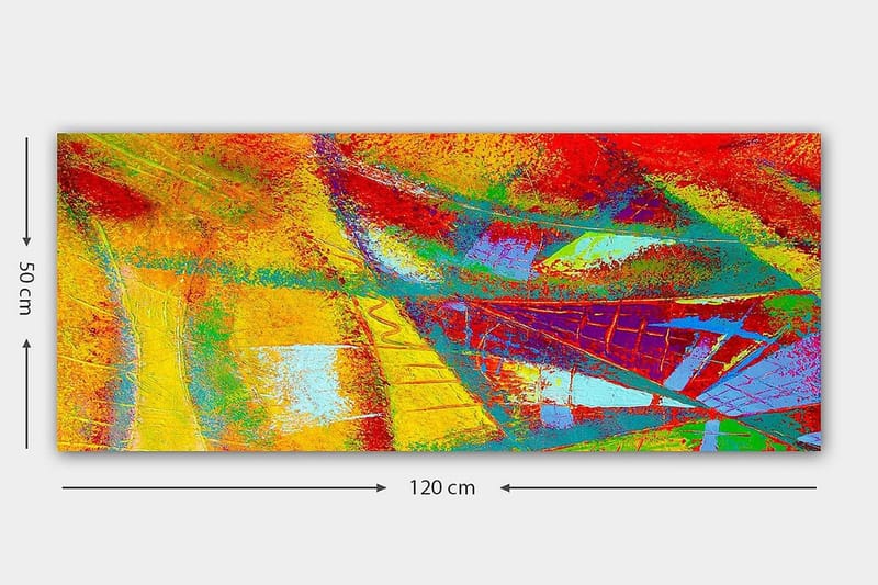 Canvastavla YTY Abstract & Fractals Flerfärgad - 120x50 cm - Inredning - Tavlor & konst - Canvastavlor