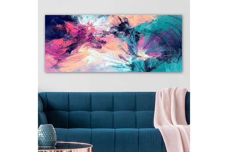 Canvastavla YTY Abstract & Fractals Flerfärgad - 120x50 cm - Inredning - Tavlor & konst - Canvastavlor