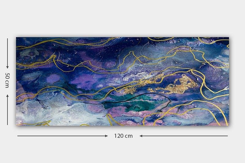 Canvastavla YTY Abstract & Fractals Flerfärgad - 120x50 cm - Inredning - Tavlor & konst - Canvastavlor