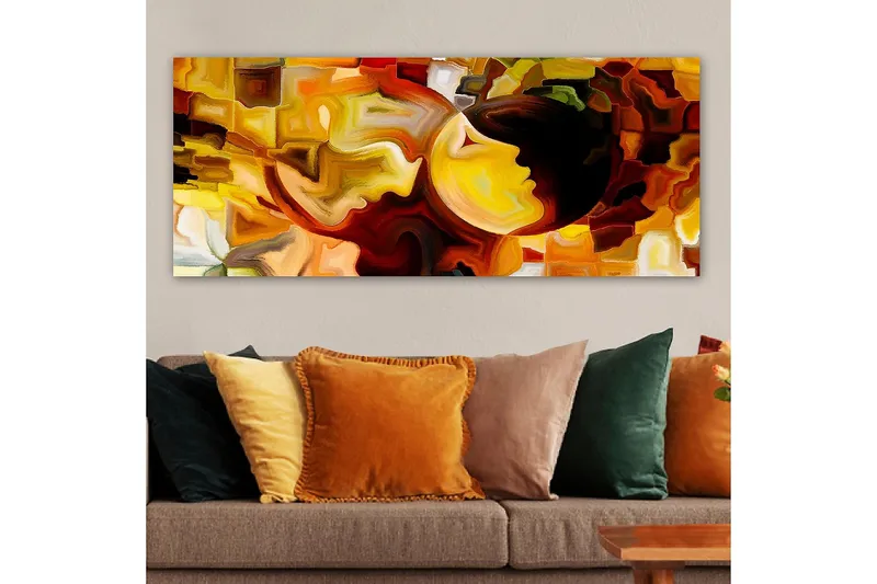 Canvastavla YTY Abstract & Fractals Flerfärgad - 120x50 cm - Inredning - Tavlor & konst - Canvastavlor