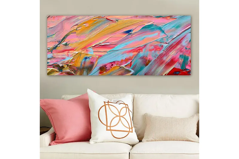 Canvastavla YTY Abstract & Fractals Flerfärgad - 120x50 cm - Inredning - Tavlor & konst - Canvastavlor