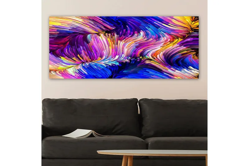 Canvastavla YTY Abstract & Fractals Flerfärgad - 120x50 cm - Inredning - Tavlor & konst - Canvastavlor