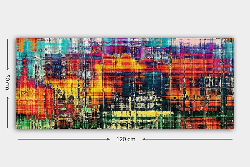 Canvastavla YTY Abstract & Fractals Flerfärgad - 120x50 cm - Inredning - Tavlor & konst - Canvastavlor