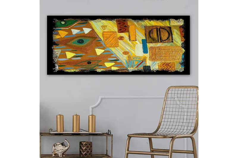 Canvastavla YTY Abstract & Fractals Flerfärgad - 120x50 cm - Inredning - Tavlor & konst - Canvastavlor