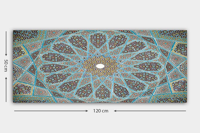 Canvastavla YTY Abstract & Fractals Flerfärgad - 120x50 cm - Inredning - Tavlor & konst - Canvastavlor