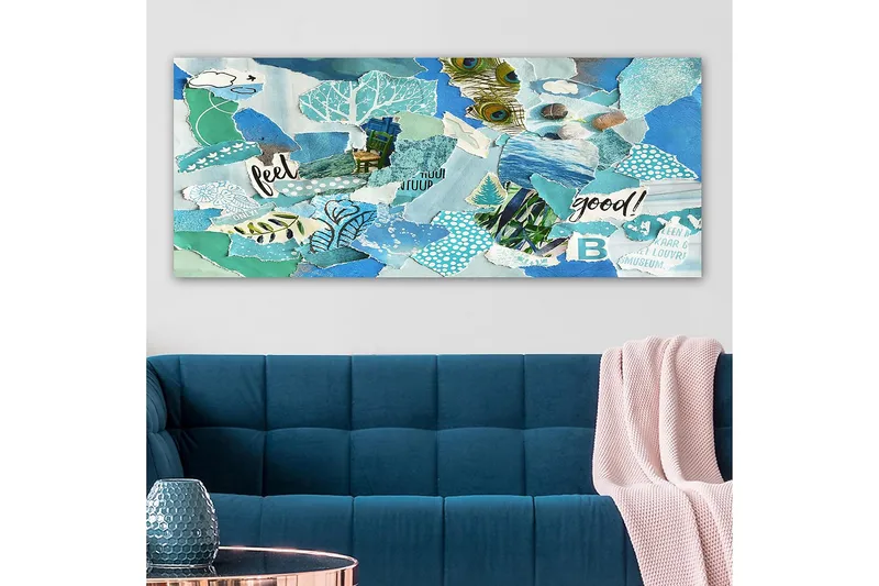 Canvastavla YTY Abstract & Fractals Flerfärgad - 120x50 cm - Inredning - Tavlor & konst - Canvastavlor