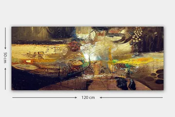 Canvastavla YTY Abstract & Fractals Flerfärgad - 120x50 cm - Inredning - Tavlor & konst - Canvastavlor