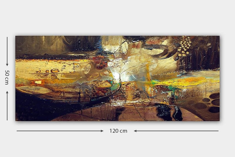 Canvastavla YTY Abstract & Fractals Flerfärgad - 120x50 cm - Inredning - Tavlor & konst - Canvastavlor