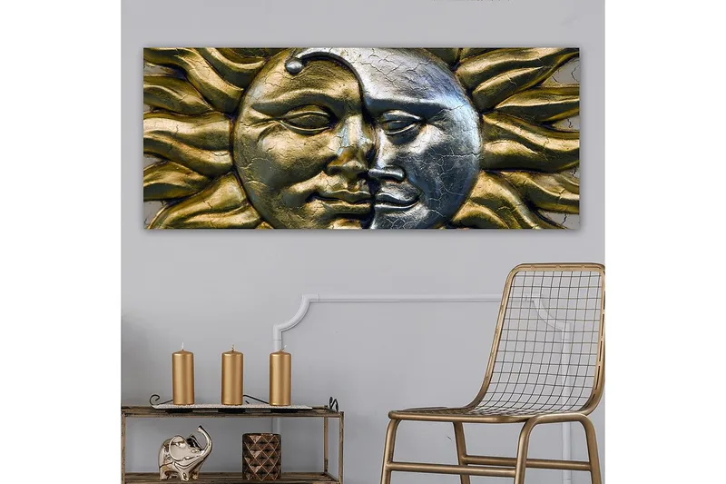 Canvastavla YTY Abstract & Fractals Flerfärgad - 120x50 cm - Inredning - Tavlor & konst - Canvastavlor