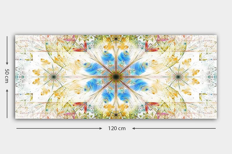 Canvastavla YTY Abstract & Fractals Flerfärgad - 120x50 cm - Inredning - Tavlor & konst - Canvastavlor
