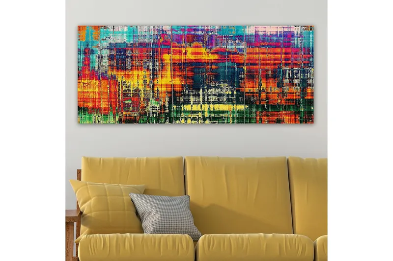 Canvastavla YTY Abstract & Fractals Flerfärgad - 120x50 cm - Inredning - Tavlor & konst - Canvastavlor