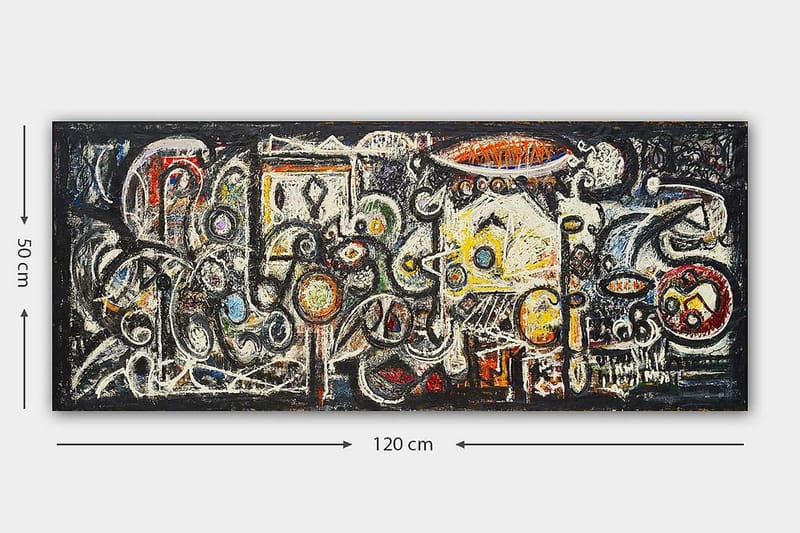 Canvastavla YTY Abstract & Fractals Flerfärgad - 120x50 cm - Inredning - Tavlor & konst - Canvastavlor