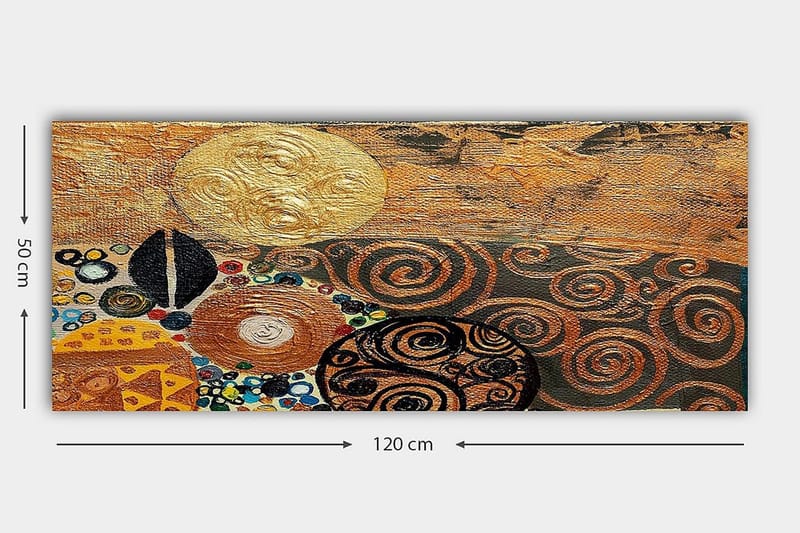 Canvastavla YTY Abstract & Fractals Flerfärgad - 120x50 cm - Inredning - Tavlor & konst - Canvastavlor