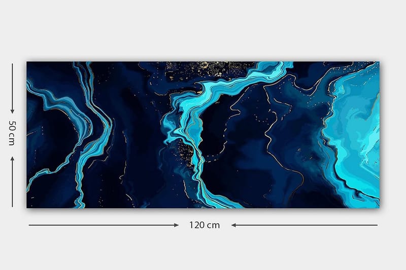 Canvastavla YTY Abstract & Fractals Flerfärgad - 120x50 cm - Inredning - Tavlor & konst - Canvastavlor