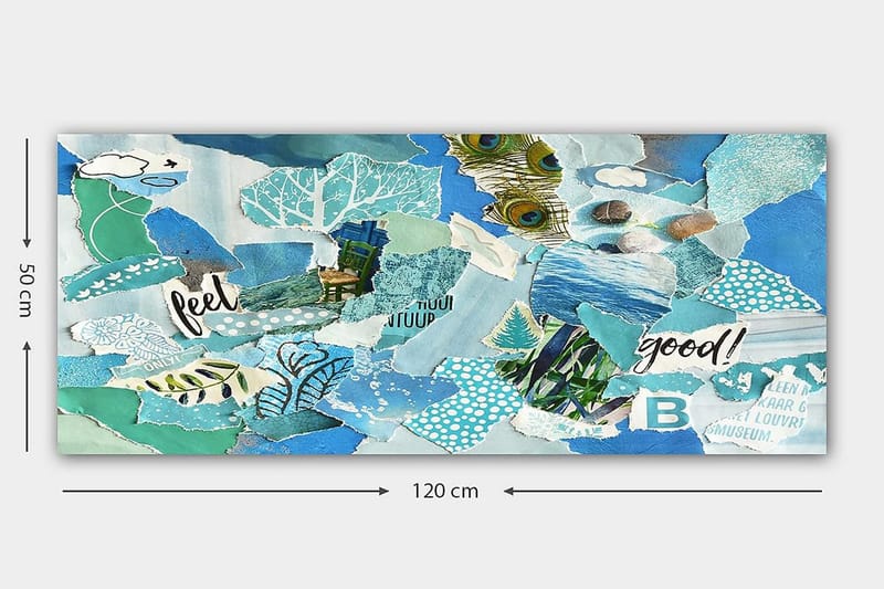 Canvastavla YTY Abstract & Fractals Flerfärgad - 120x50 cm - Inredning - Tavlor & konst - Canvastavlor