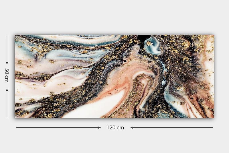 Canvastavla YTY Abstract & Fractals Flerfärgad - 120x50 cm - Inredning - Tavlor & konst - Canvastavlor