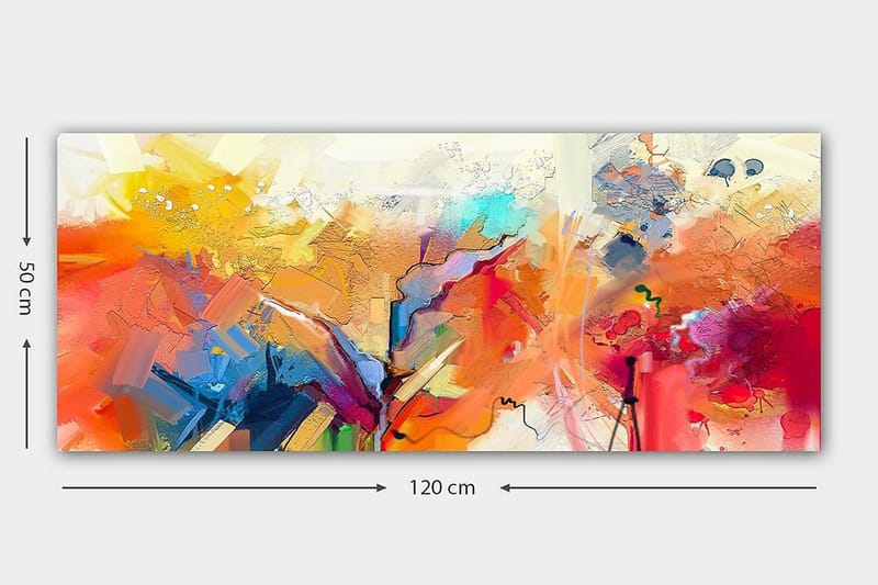 Canvastavla YTY Abstract & Fractals Flerfärgad - 120x50 cm - Inredning - Tavlor & konst - Canvastavlor