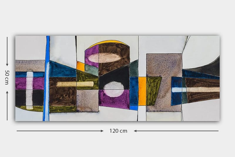 Canvastavla YTY Abstract & Fractals Flerfärgad - 120x50 cm - Inredning - Tavlor & konst - Canvastavlor