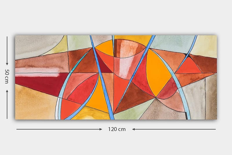 Canvastavla YTY Abstract & Fractals Flerfärgad - 120x50 cm - Inredning - Tavlor & konst - Canvastavlor