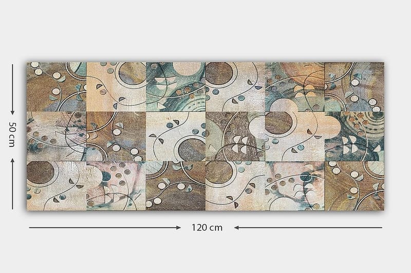 Canvastavla YTY Abstract & Fractals Flerfärgad - 120x50 cm - Inredning - Tavlor & konst - Canvastavlor