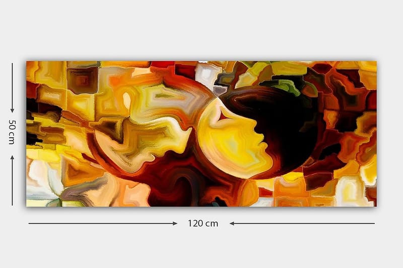 Canvastavla YTY Abstract & Fractals Flerfärgad - 120x50 cm - Inredning - Tavlor & konst - Canvastavlor
