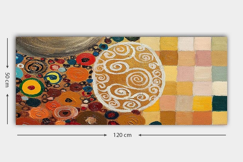 Canvastavla YTY Abstract & Fractals Flerfärgad - 120x50 cm - Inredning - Tavlor & konst - Canvastavlor