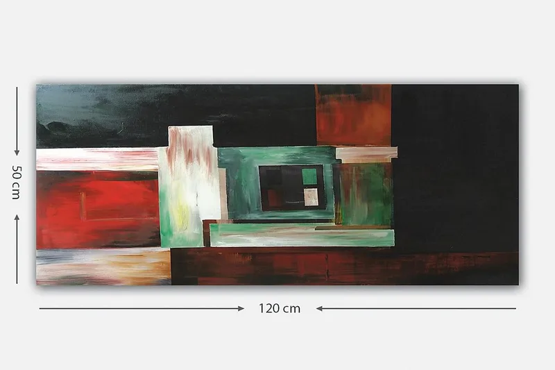 Canvastavla YTY Abstract & Fractals Flerfärgad - 120x50 cm - Inredning - Tavlor & konst - Canvastavlor