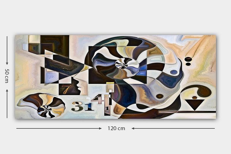 Canvastavla YTY Abstract & Fractals Flerfärgad - 120x50 cm - Inredning - Tavlor & konst - Canvastavlor