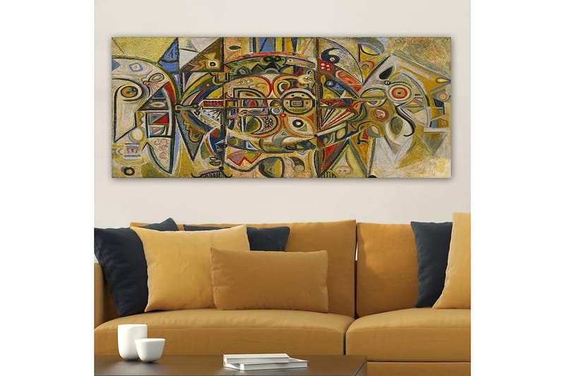 Canvastavla YTY Abstract & Fractals Flerfärgad - 120x50 cm - Inredning - Tavlor & konst - Canvastavlor
