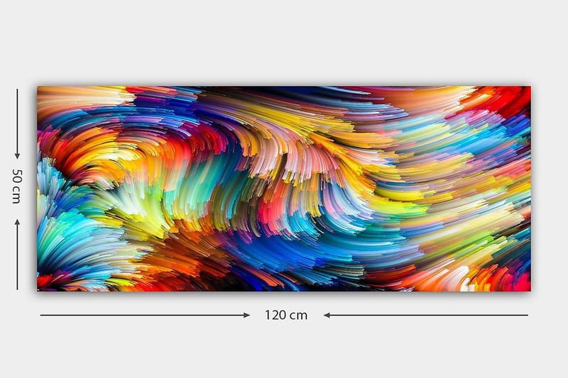 Canvastavla YTY Abstract & Fractals Flerfärgad - 120x50 cm - Inredning - Tavlor & konst - Canvastavlor