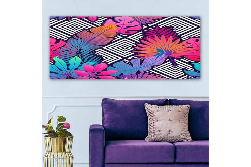 Canvastavla YTY Abstract & Fractals Flerfärgad - 120x50 cm - Inredning - Tavlor & konst - Canvastavlor