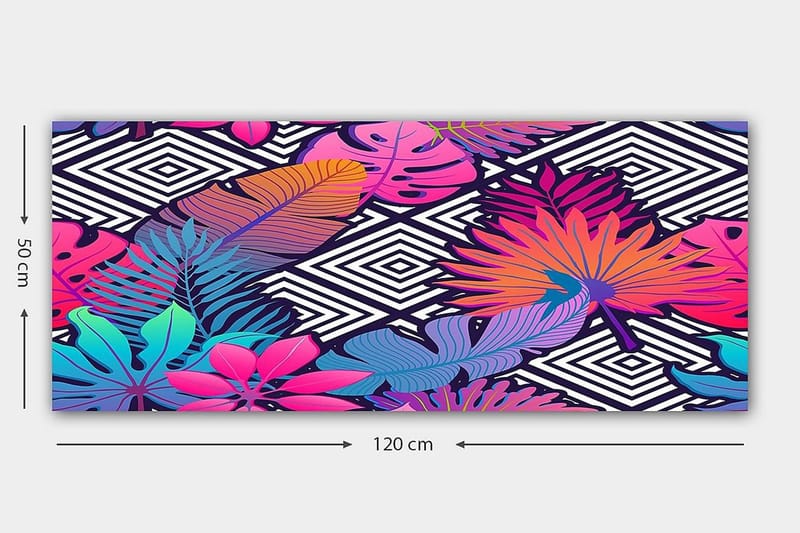 Canvastavla YTY Abstract & Fractals Flerfärgad - 120x50 cm - Inredning - Tavlor & konst - Canvastavlor