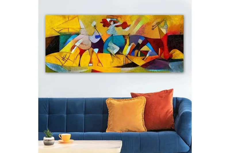 Canvastavla YTY Abstract & Fractals Flerfärgad - 120x50 cm - Inredning - Tavlor & konst - Canvastavlor