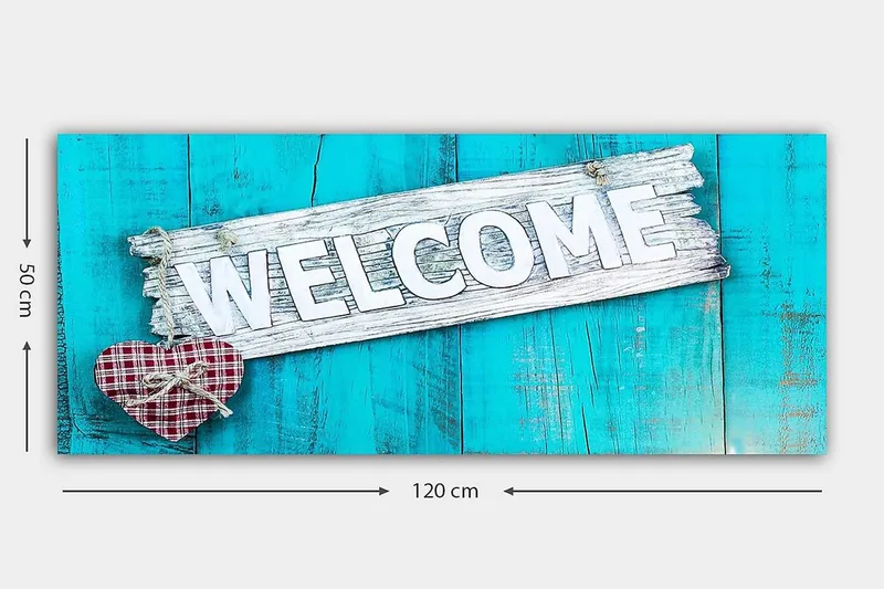 Canvastavla YTY Abstract & Fractals Flerfärgad - 120x50 cm - Inredning - Tavlor & konst - Canvastavlor