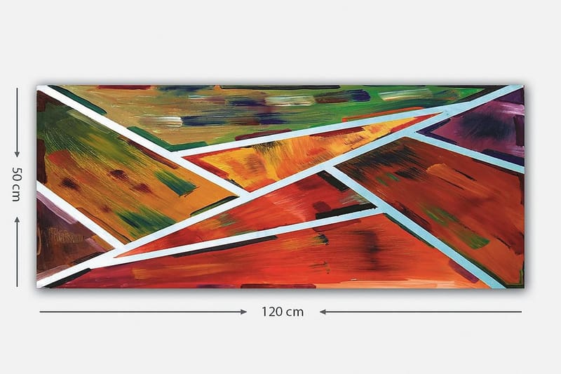 Canvastavla YTY Abstract & Fractals Flerfärgad - 120x50 cm - Inredning - Tavlor & konst - Canvastavlor