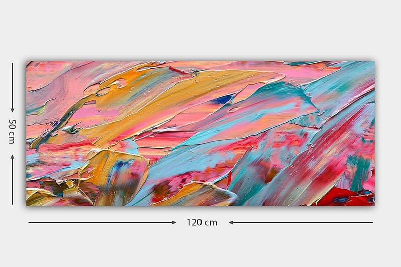Canvastavla YTY Abstract & Fractals Flerfärgad - 120x50 cm - Inredning - Tavlor & konst - Canvastavlor
