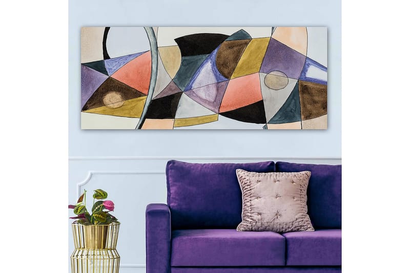 Canvastavla YTY Abstract & Fractals Flerfärgad - 120x50 cm - Inredning - Tavlor & konst - Canvastavlor