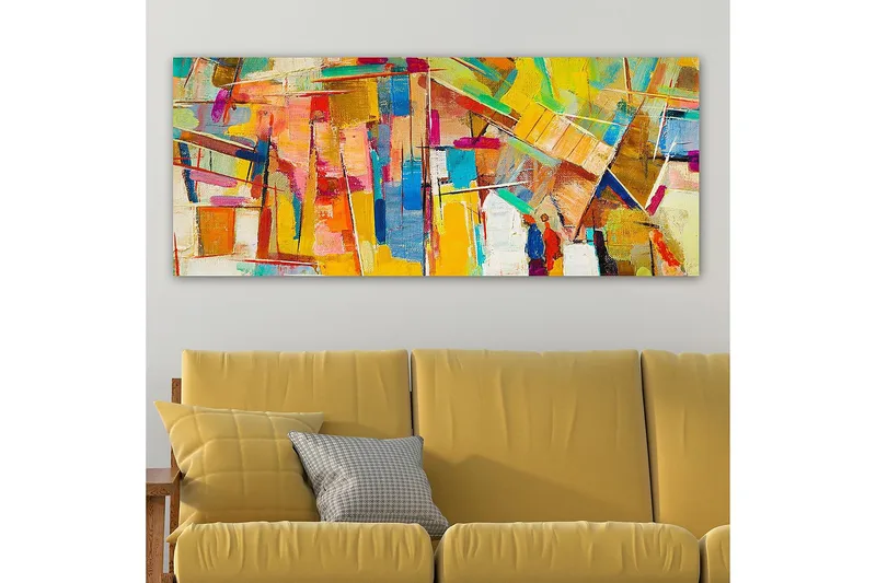 Canvastavla YTY Abstract & Fractals Flerfärgad - 120x50 cm - Inredning - Tavlor & konst - Canvastavlor