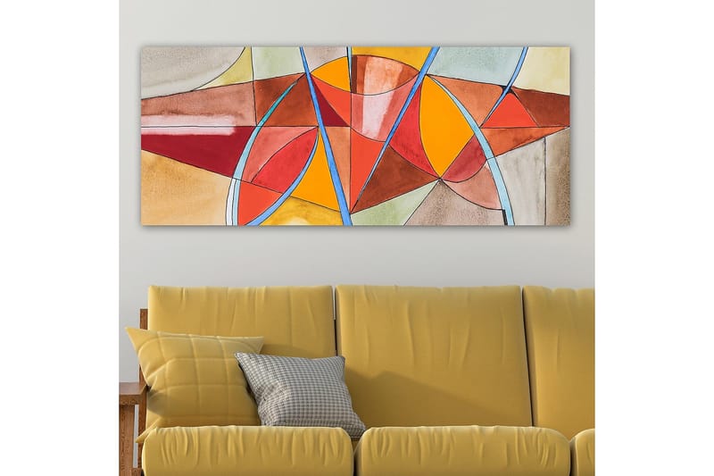 Canvastavla YTY Abstract & Fractals Flerfärgad - 120x50 cm - Inredning - Tavlor & konst - Canvastavlor