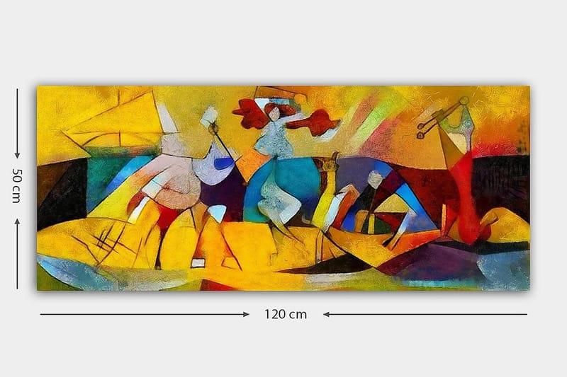 Canvastavla YTY Abstract & Fractals Flerfärgad - 120x50 cm - Inredning - Tavlor & konst - Canvastavlor