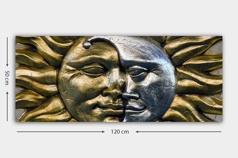 Canvastavla YTY Abstract & Fractals Flerfärgad - 120x50 cm - Inredning - Tavlor & konst - Canvastavlor