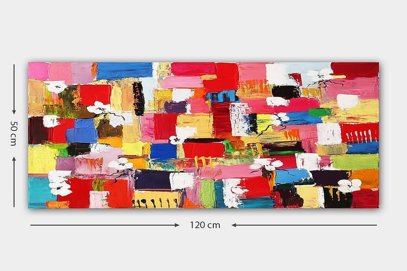 Canvastavla YTY Abstract & Fractals Flerfärgad - 120x50 cm - Inredning - Tavlor & konst - Canvastavlor