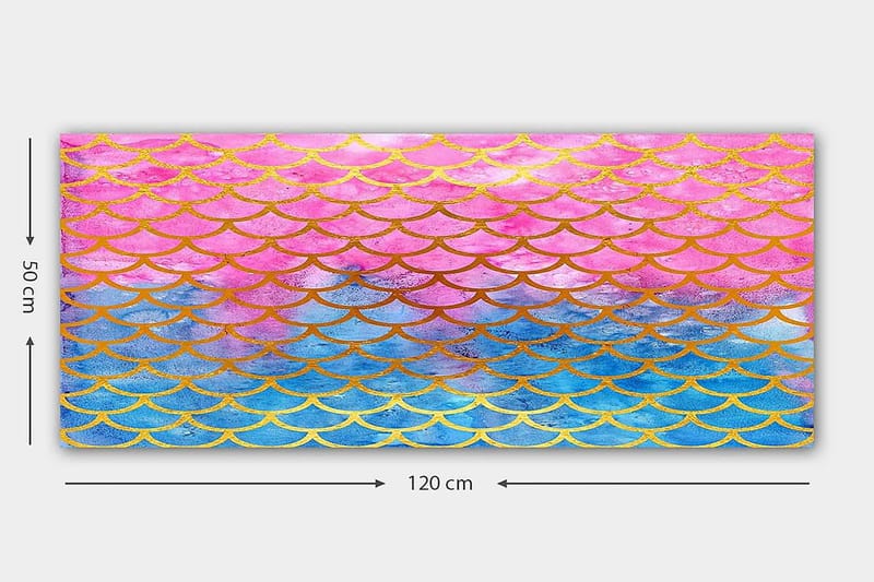 Canvastavla YTY Abstract & Fractals Flerfärgad - 120x50 cm - Inredning - Tavlor & konst - Canvastavlor