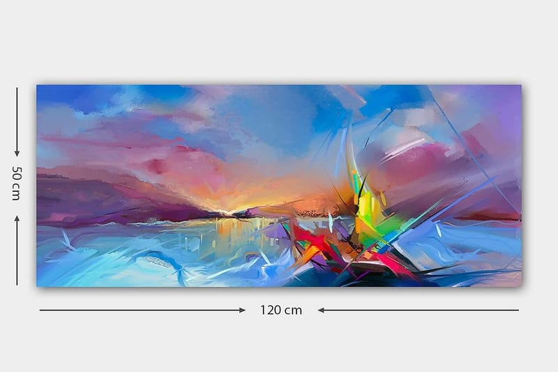 Canvastavla YTY Abstract & Fractals Flerfärgad - 120x50 cm - Inredning - Tavlor & konst - Canvastavlor