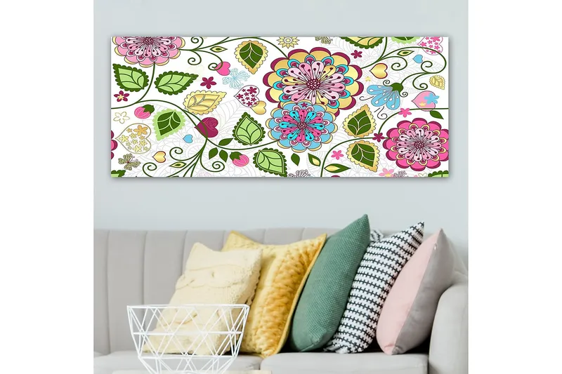 Canvastavla YTY Abstract & Fractals Flerfärgad - 120x50 cm - Inredning - Tavlor & konst - Canvastavlor