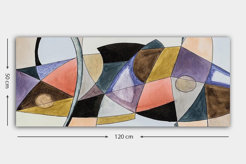 Canvastavla YTY Abstract & Fractals Flerfärgad - 120x50 cm - Inredning - Tavlor & konst - Canvastavlor
