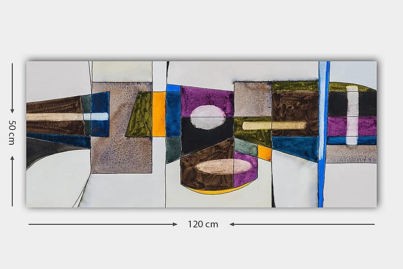 Canvastavla YTY Abstract & Fractals Flerfärgad - 120x50 cm - Inredning - Tavlor & konst - Canvastavlor