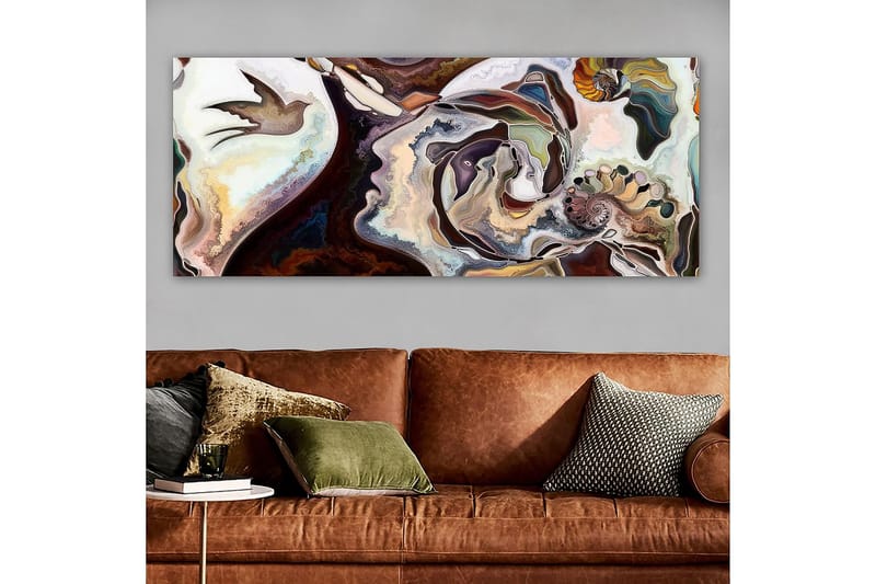 Canvastavla YTY Abstract & Fractals Flerfärgad - 120x50 cm - Inredning - Tavlor & konst - Canvastavlor