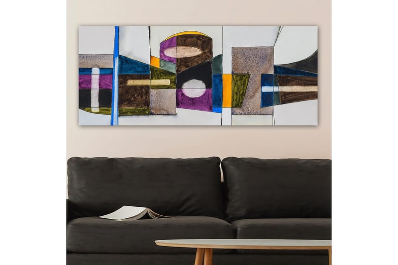 Canvastavla YTY Abstract & Fractals Flerfärgad - 120x50 cm - Inredning - Tavlor & konst - Canvastavlor
