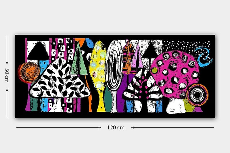 Canvastavla YTY Abstract & Fractals Flerfärgad - 120x50 cm - Inredning - Tavlor & konst - Canvastavlor